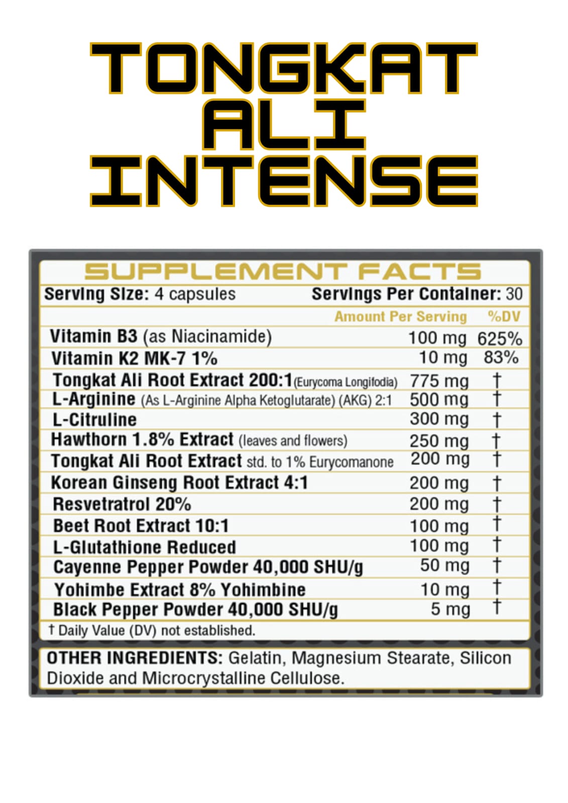Tongkat Ali Intense – Energía, Rendimiento y Vitalidad Masculina