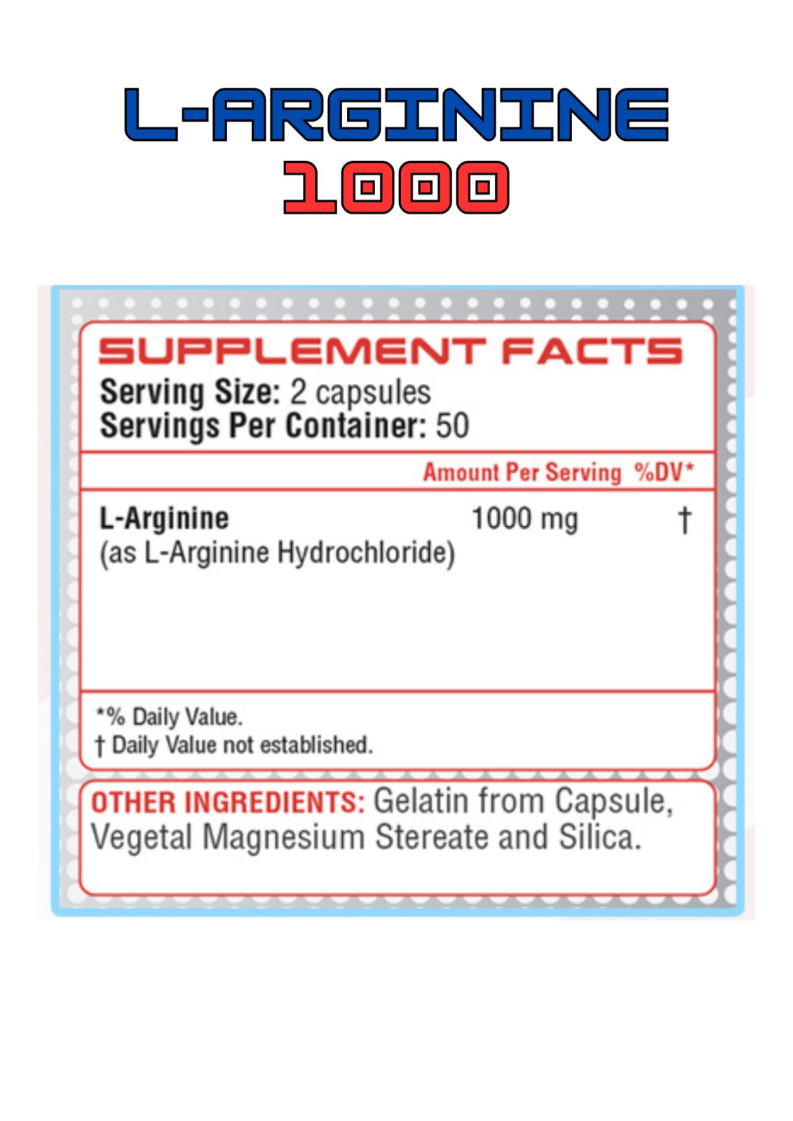 L-Arginine 1000 – Flujo Sanguíneo, Energía y Rendimiento